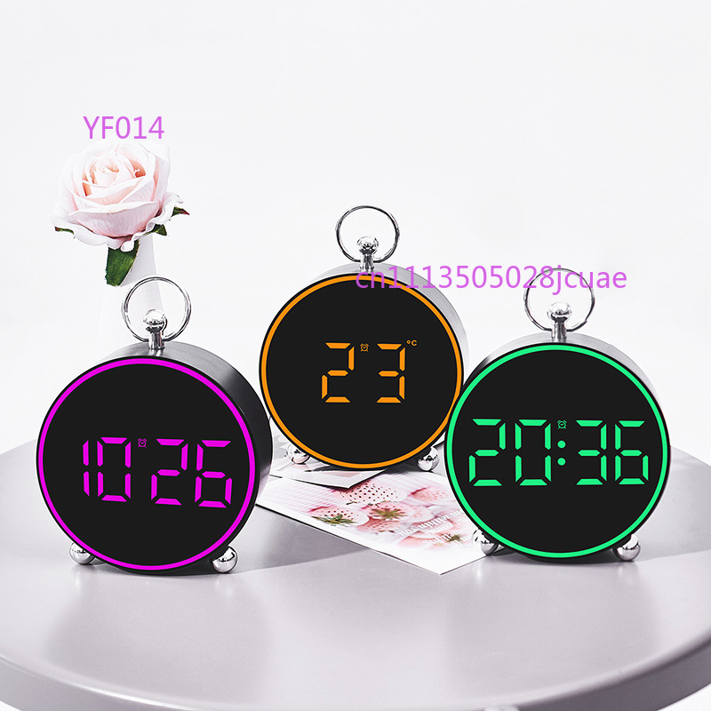 Led Desk Clock - Minimalist LED Electronic Alarm Clock Multifunctional
