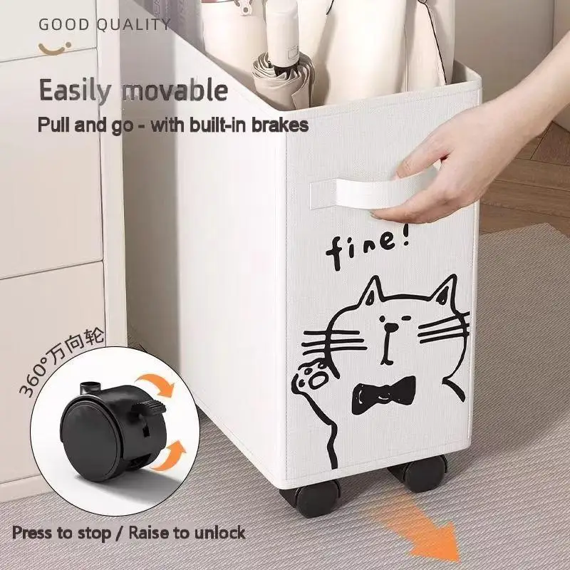 Rolling File Cart - Foldable Rolling Storage Cart Under Desk
