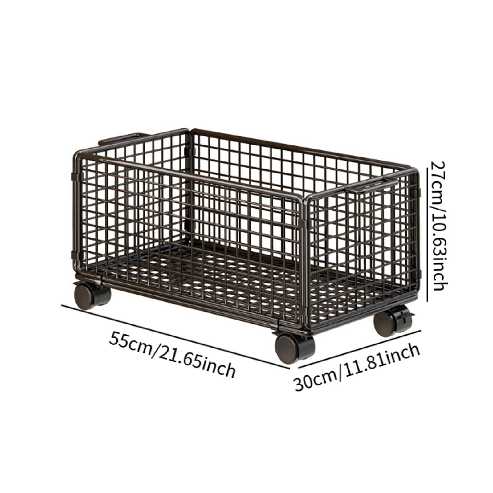 Rolling File Cart - Under Desk Storage Cart Mesh Rolling