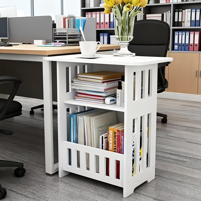 Home Office With Bookshelves - Chic European-Style Modern Minimalist Small Storage