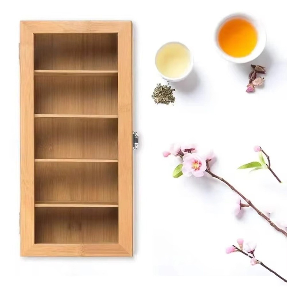 Home Office Bagas - New Bamboo Tea bag Storage Box