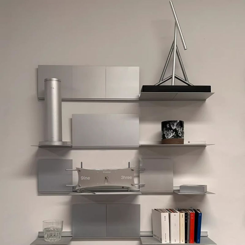 Rolling File Cart - Wall Mounted Aluminum Foldable Shelf Bauhaus