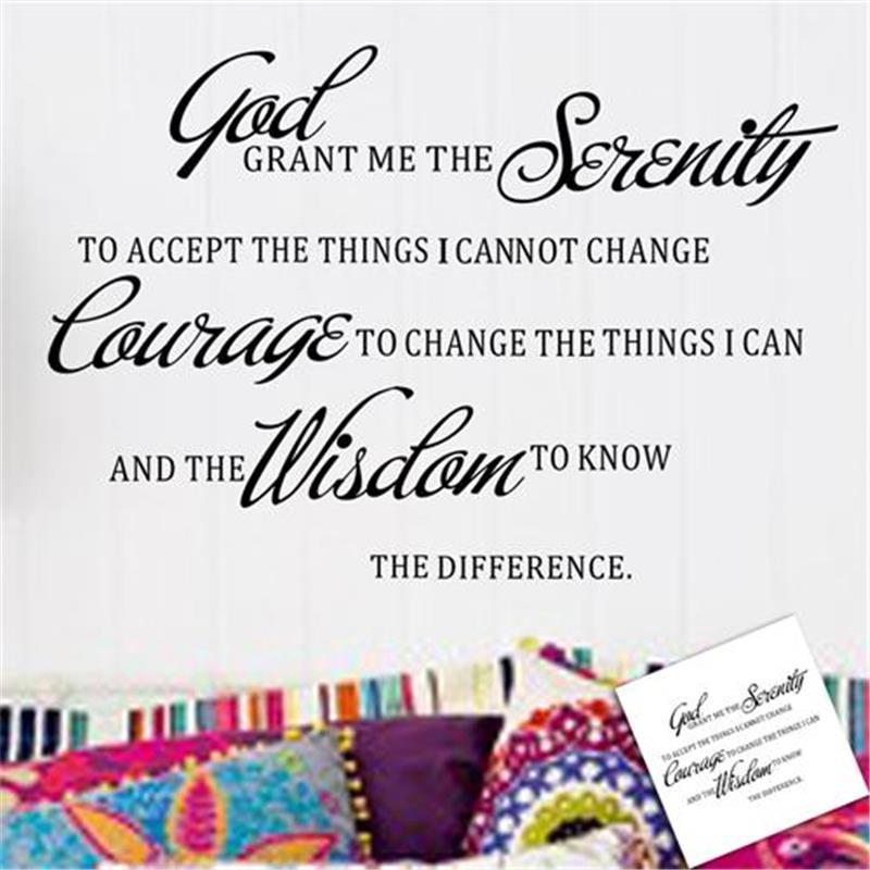 English Home Office - God Serenity Courage Inspirational Quotes Wall