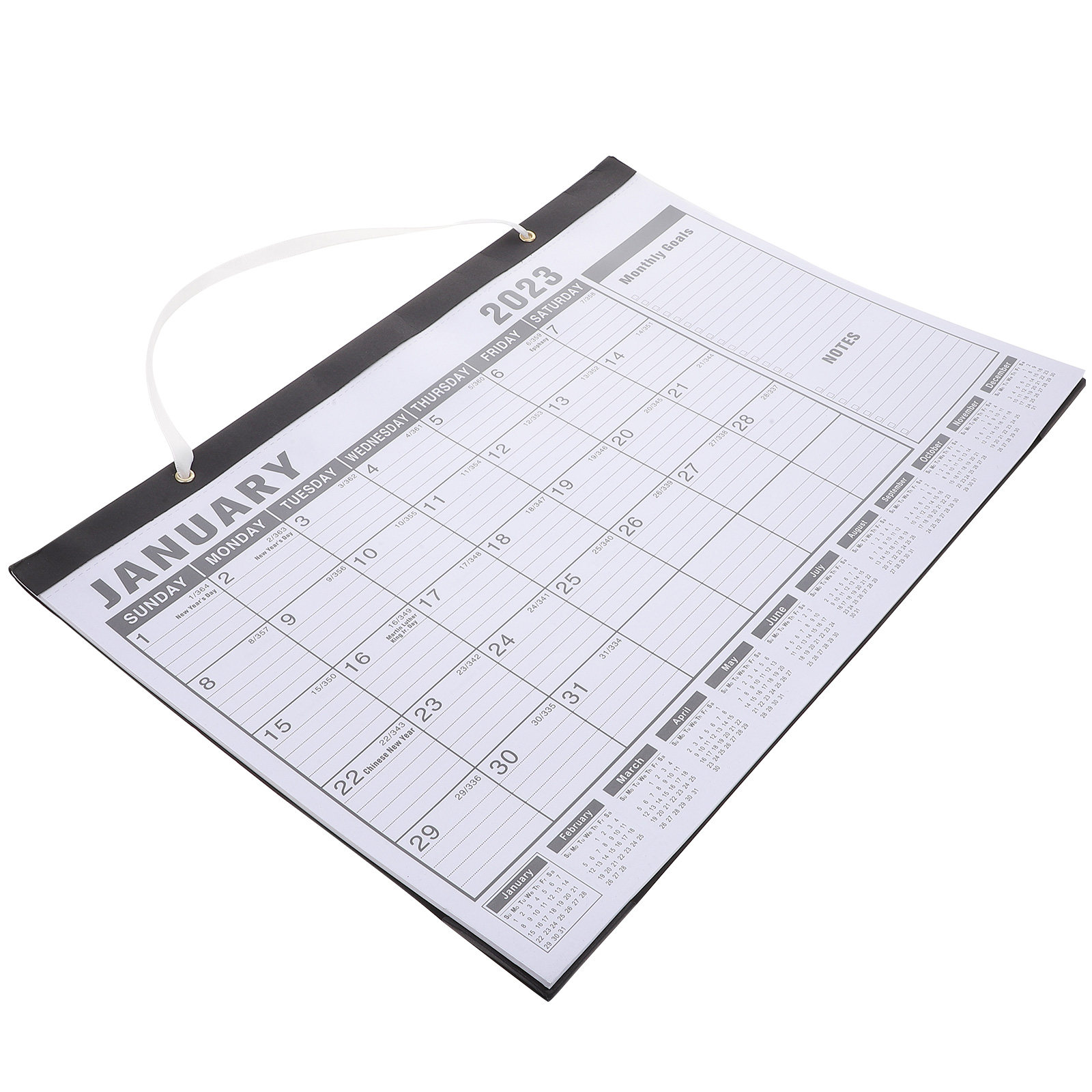 English Home Office - English 2023 Hanging Calendar Household Monthly