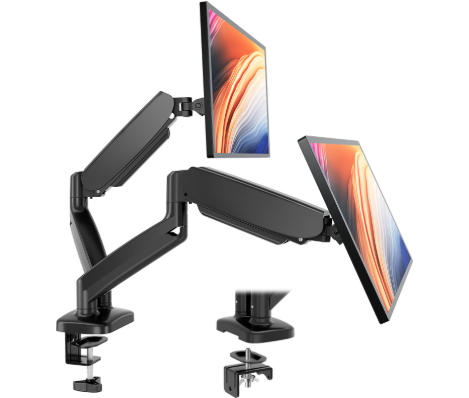 Monitor Riser Stand - Dual Monitor Stand Arm, Gas Spring
