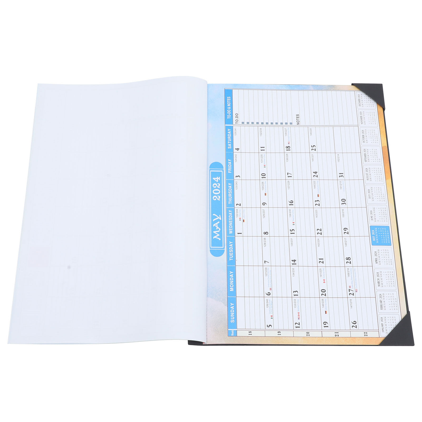 English Home Office - 2024 Wall Calendar 2024 Monthly English