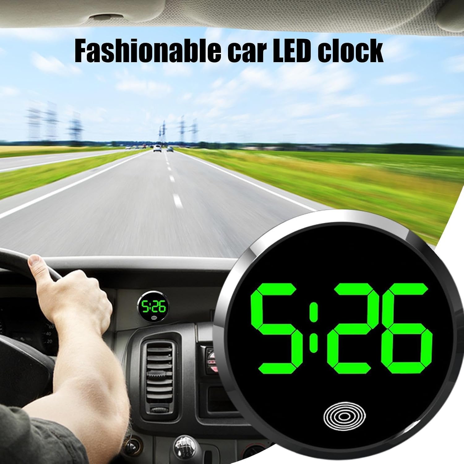Led Desk Clock - Universal Car Dashboard Digital Clock Fashionable