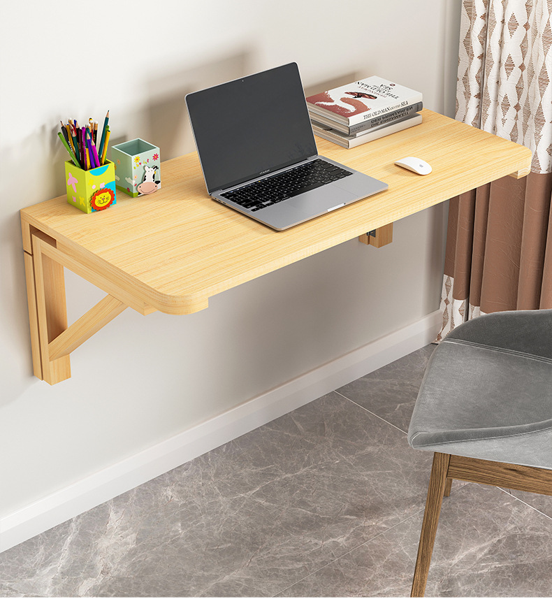 Home Office Ikea - Solid Wood Folding Wall Desk Simple