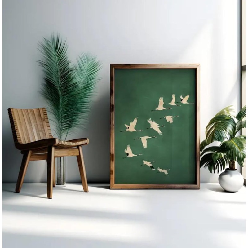 1pc Japandi Crane Vintage Love - đánh giá và giá Home Office Japandi