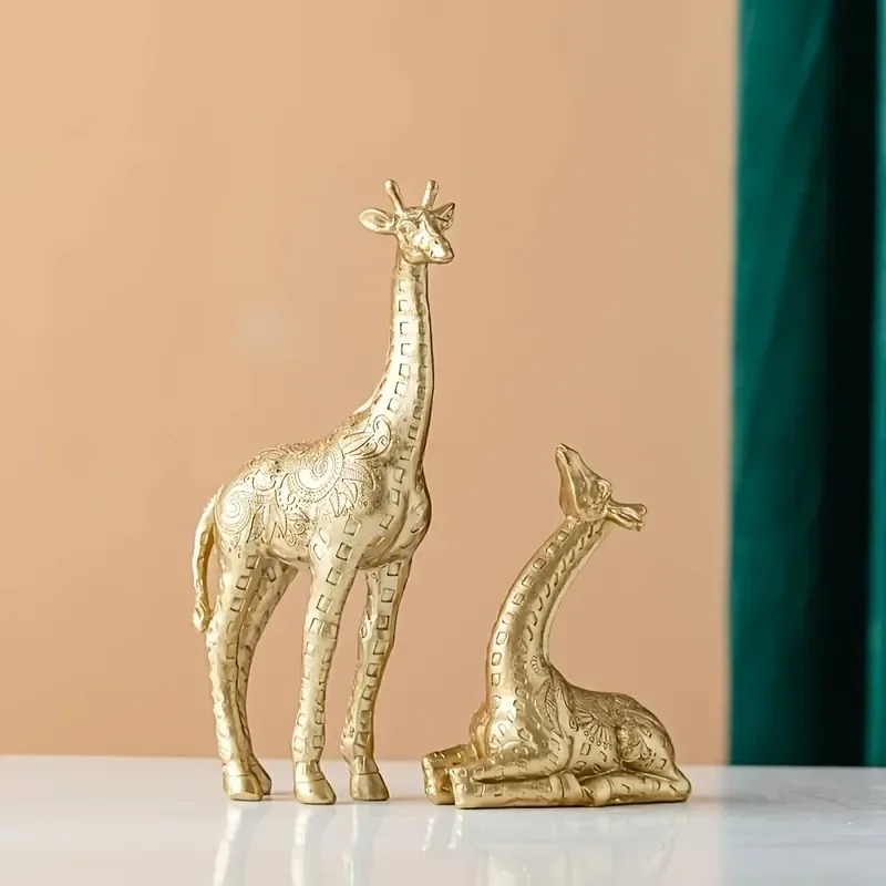 2pcs/set Giraffe Ornament, Gol - đánh giá và giá Home Office With Bookshelves