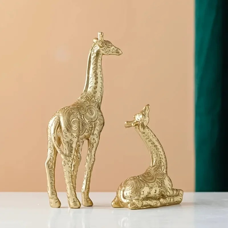 2pcs/set Giraffe Ornament, Gol - đánh giá và giá Home Office With Bookshelves