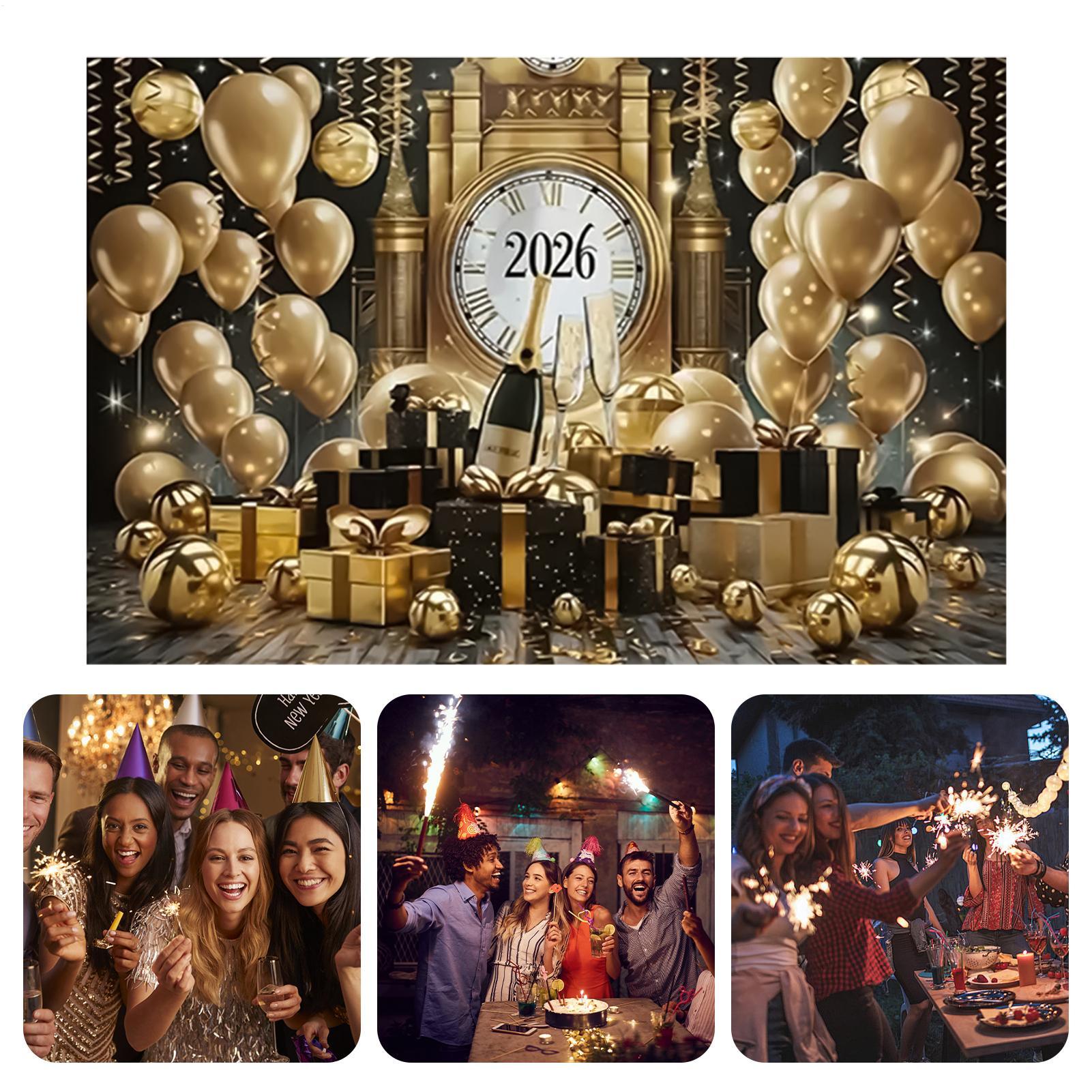 Happy New Year Banner 7x5 Ft G - đánh giá và giá Home Office Backdrop