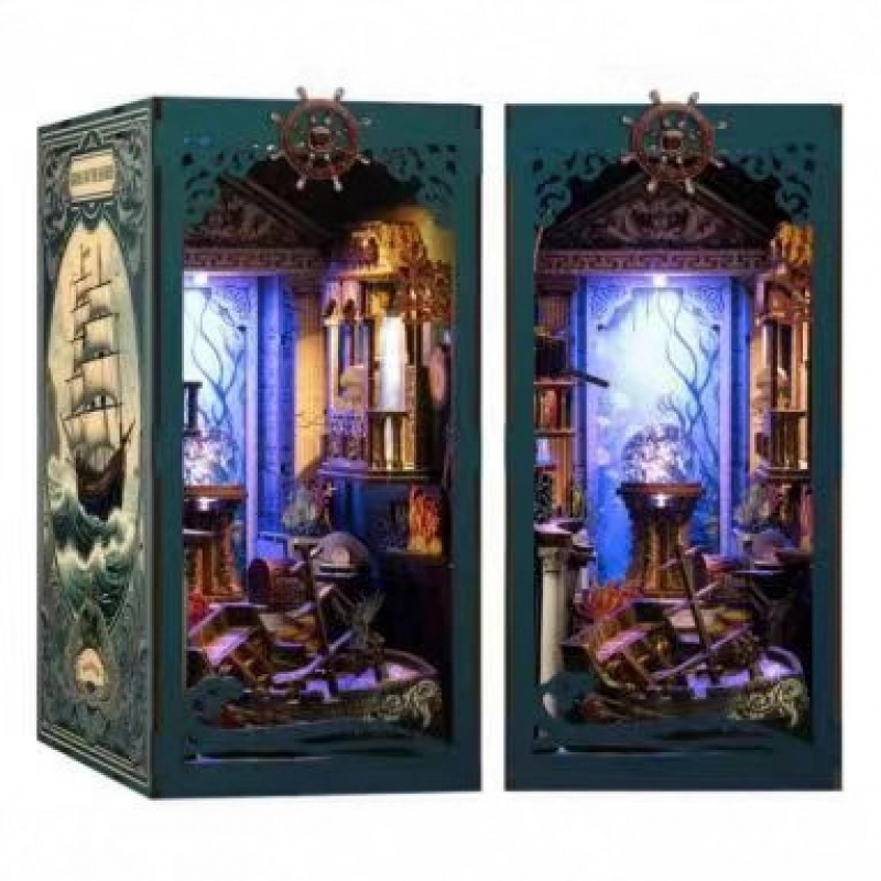3D Wooden DIY Bookend Puzzle H - đánh giá và giá Home Office With Bookshelves