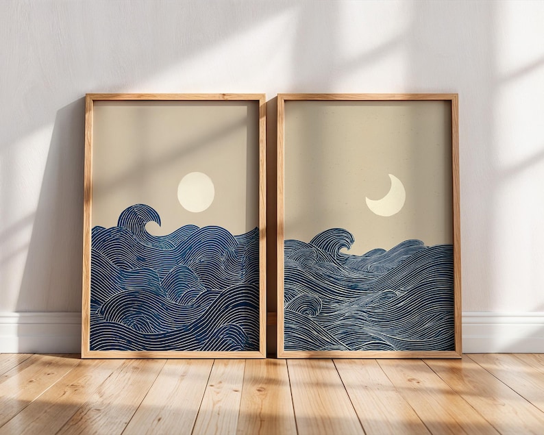2pcs Japandi Minimalist Moon C - đánh giá và giá Home Office Japandi