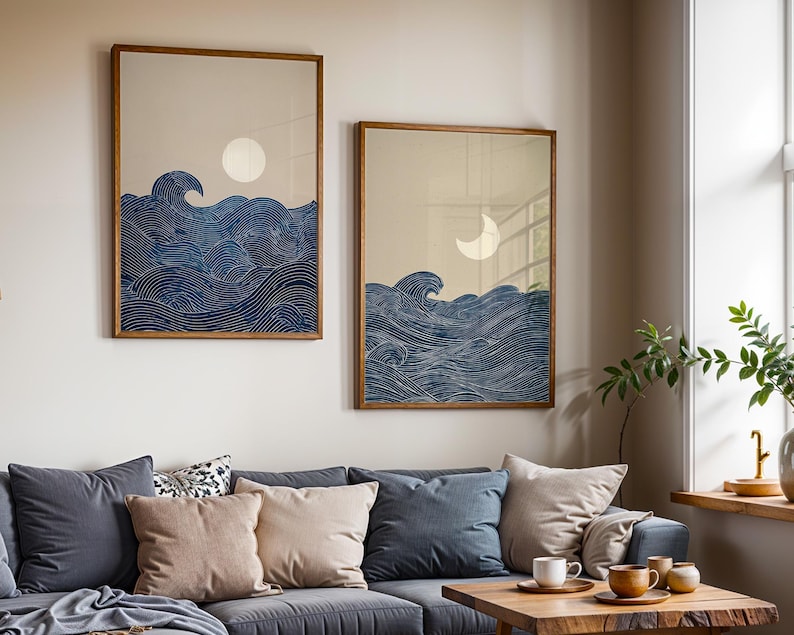 2pcs Japandi Minimalist Moon C - đánh giá và giá Home Office Japandi