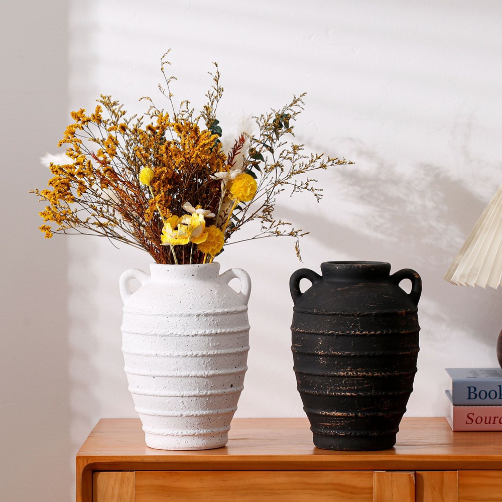 Amphora Ceramic Vase Dried Flo - đánh giá và giá Home Office Japandi