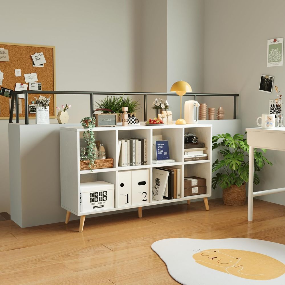 2 Tier Wooden Bookshelf with L - đánh giá và giá Home Office With Bookshelves