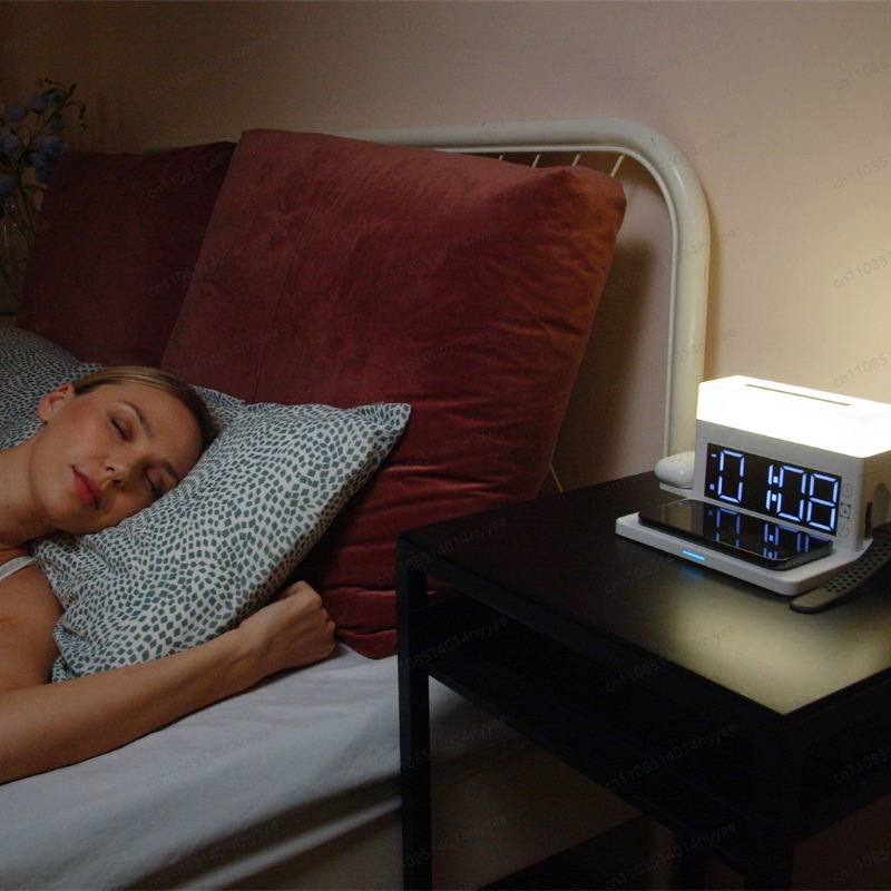 6-in-1 Wireless Charging Desk  - đánh giá và giá Led Desk Clock