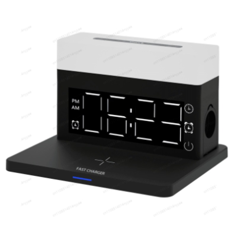 6-in-1 Wireless Charging Desk  - đánh giá và giá Led Desk Clock