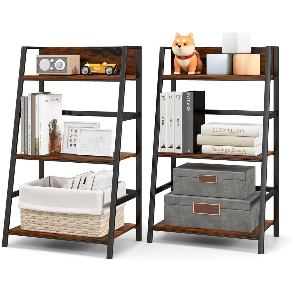 3-Tier Wooden Industrial Books - đánh giá và giá Home Office With Bookshelves