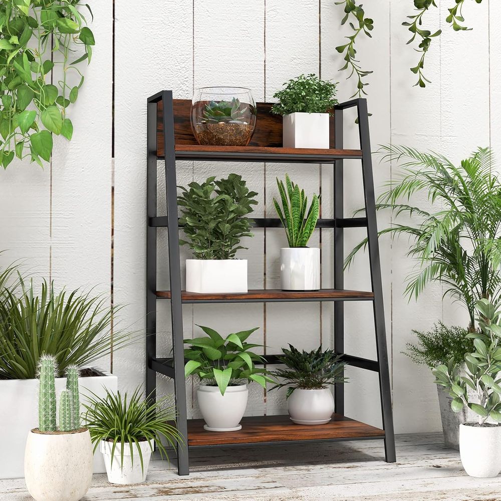 3-Tier Wooden Industrial Books - đánh giá và giá Home Office With Bookshelves