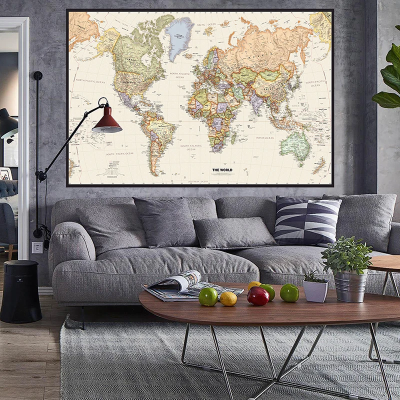 150x225cm Retro World Map Phot - đánh giá và giá Home Office Backdrop