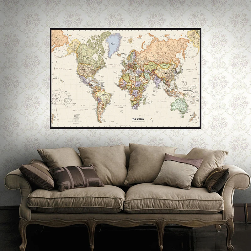 150x225cm Retro World Map Phot - đánh giá và giá Home Office Backdrop