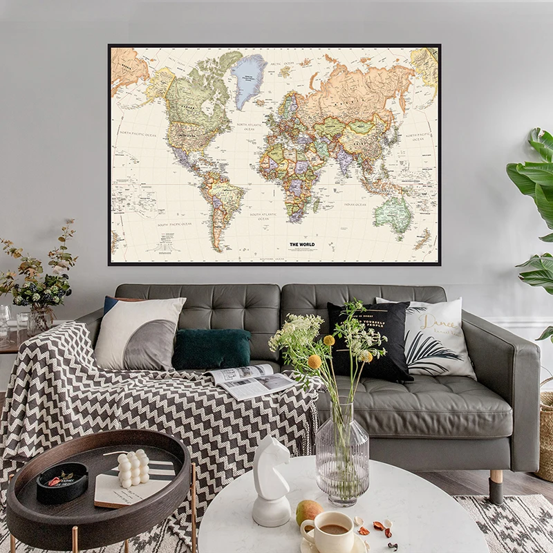 150x225cm Retro World Map Phot - đánh giá và giá Home Office Backdrop