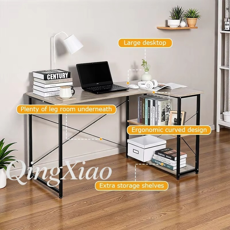 L Shaped Corner Desk With Book - đánh giá và giá Home Office With Bookshelves