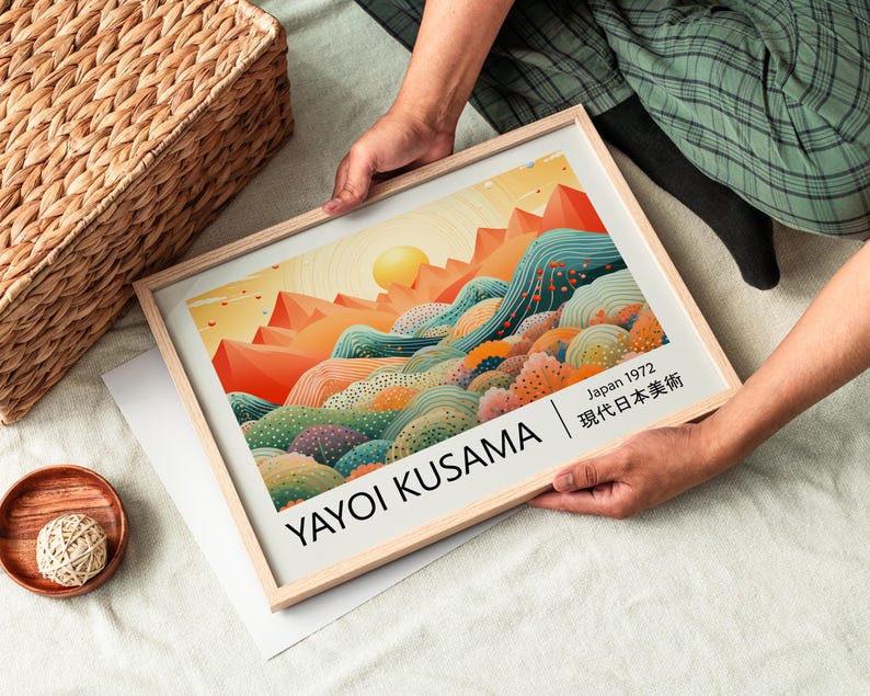 1pc Yayoi Kusama Abstract Land - đánh giá và giá Home Office Japandi