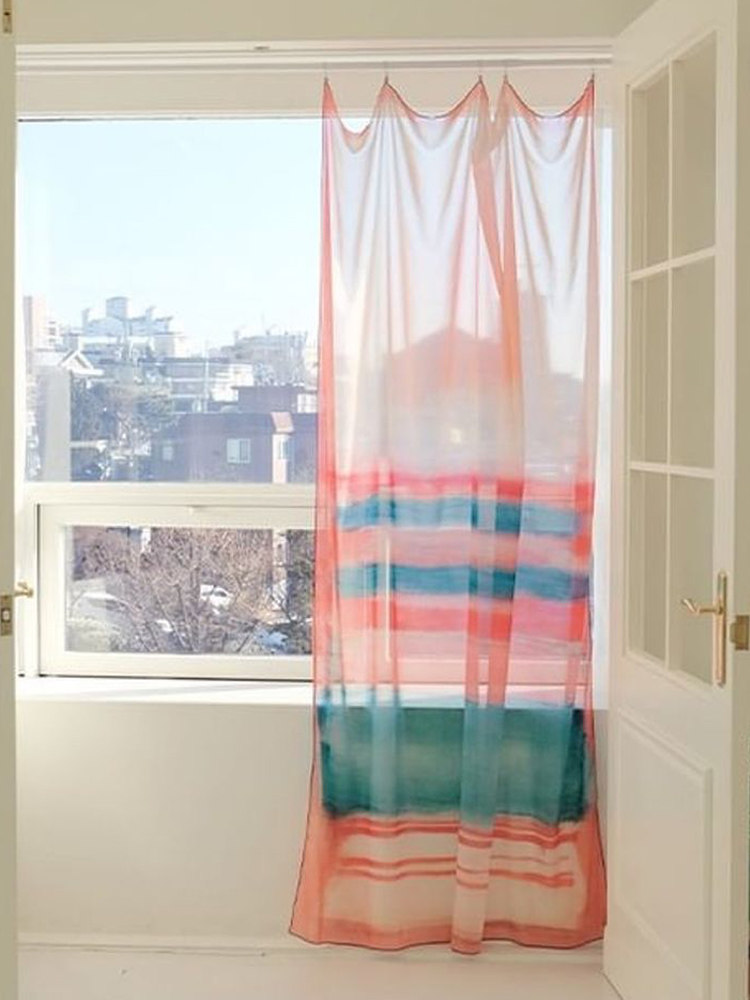 Chiffon Pink Seaside Pattern T - đánh giá và giá Home Office Backdrop