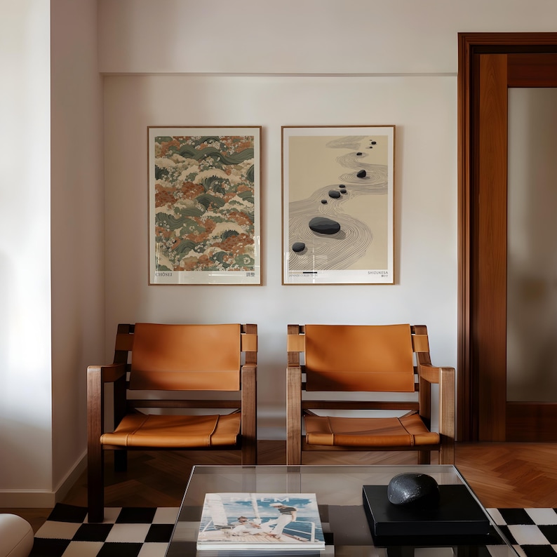 2pcs Japandi Zen Canvas Wall A - đánh giá và giá Home Office Japandi