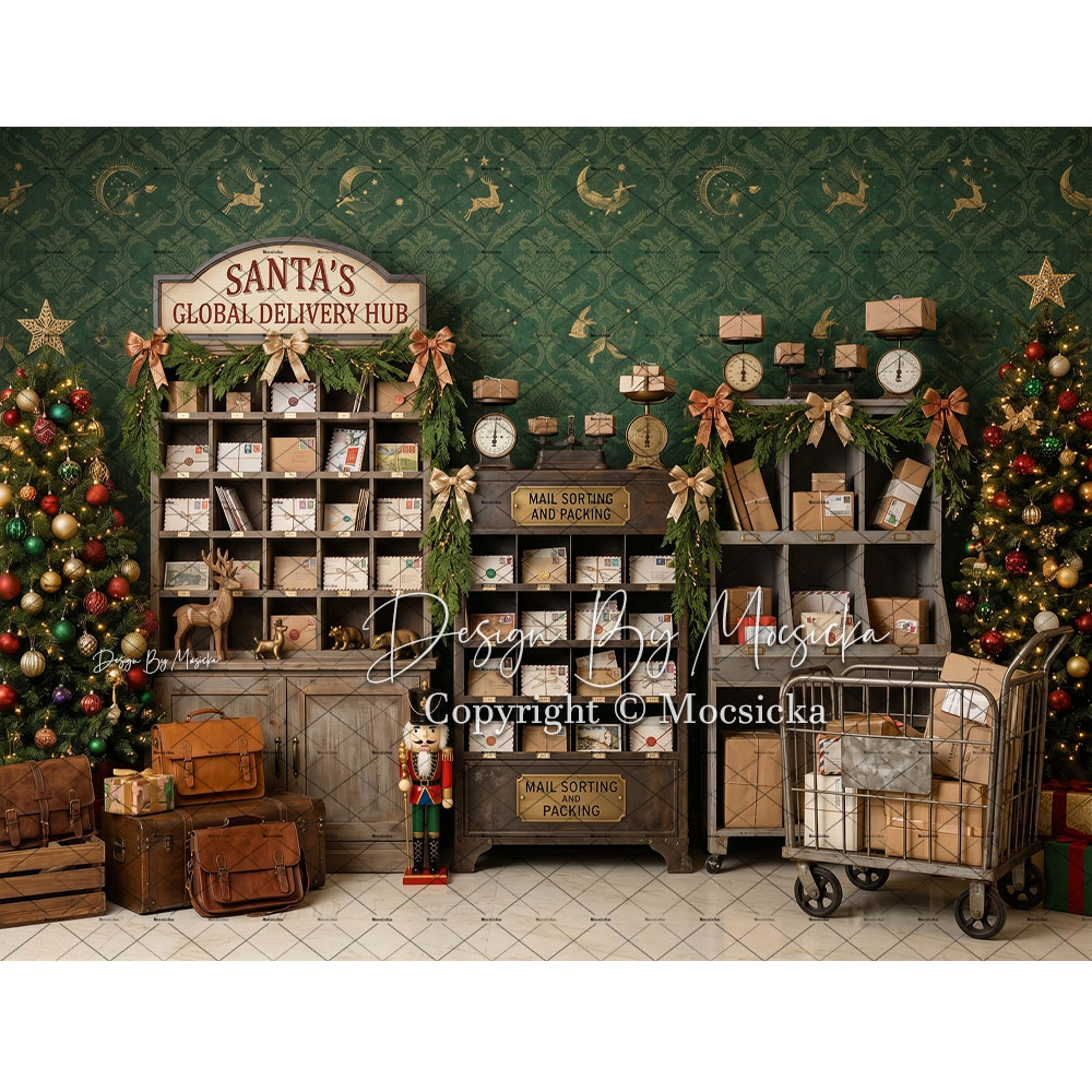 Mocsicka Christmas North Pole  - đánh giá và giá Home Office Backdrop