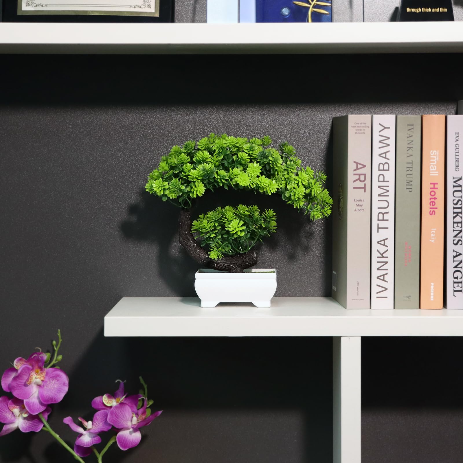 Uflower Small Artificial Plant - đánh giá và giá Home Office With Bookshelves