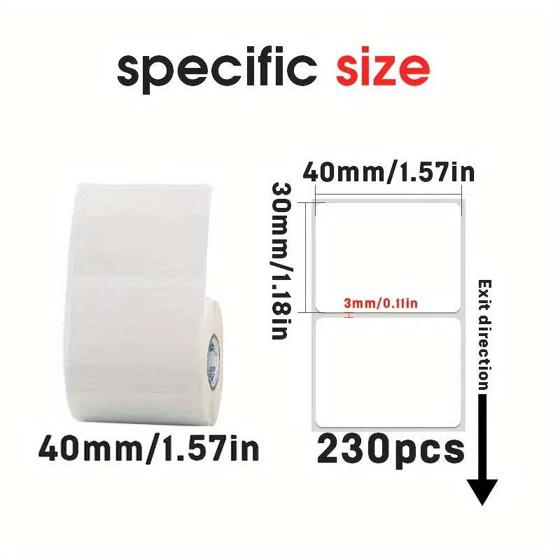 6 Rolls 40x30mm Thermal Label  - đánh giá và giá Label Maker Machine
