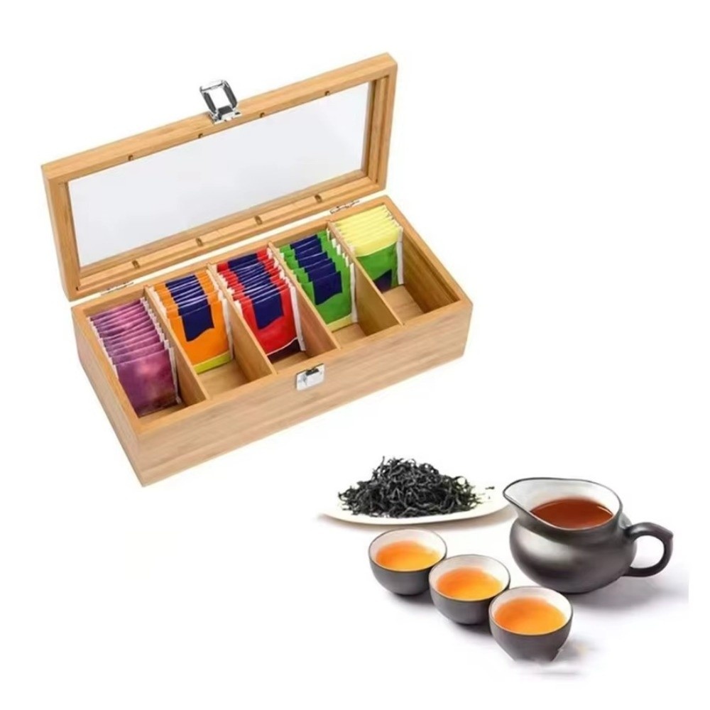 New Bamboo Tea bag Storage Box - đánh giá và giá Home Office Bagas