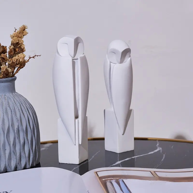 Minimalist Owll Statue Sculptu - đánh giá và giá Home Office With Bookshelves