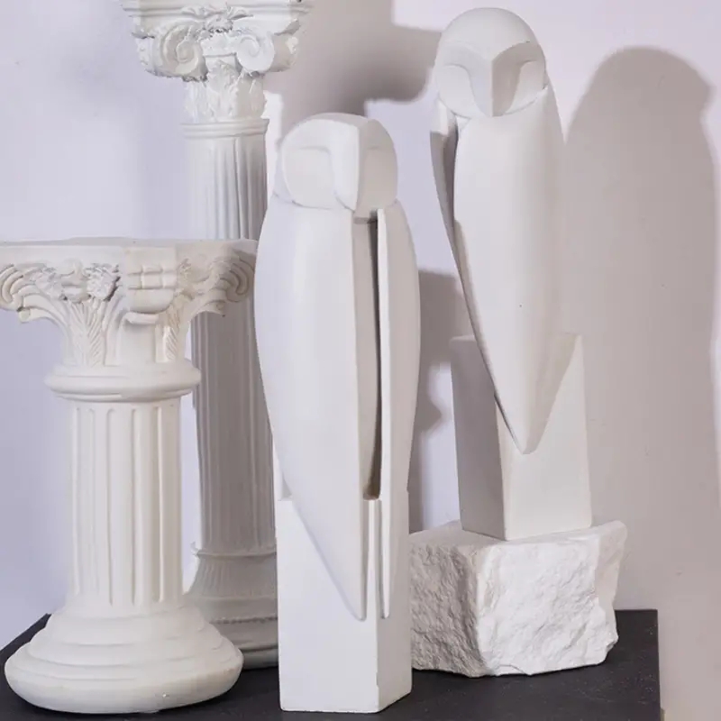 Minimalist Owll Statue Sculptu - đánh giá và giá Home Office With Bookshelves