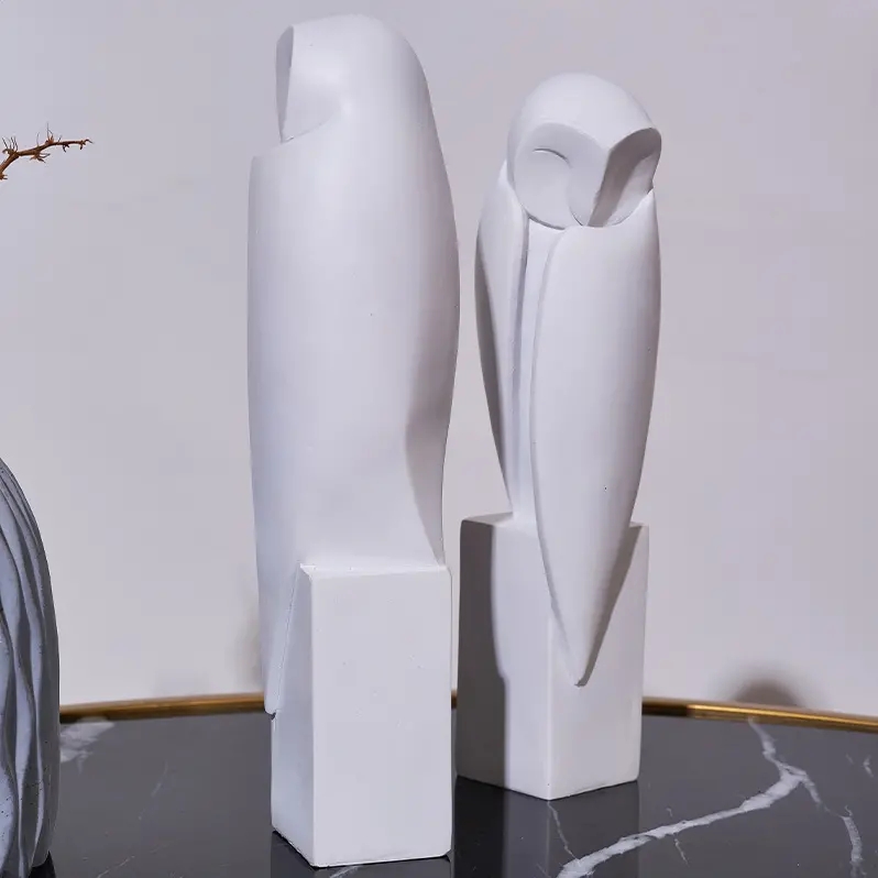 Minimalist Owll Statue Sculptu - đánh giá và giá Home Office With Bookshelves