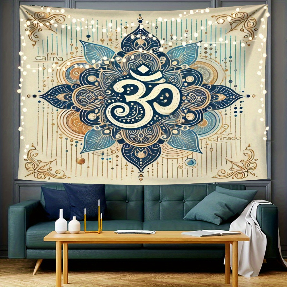 1PC Mandala And Om Symbol Prin - đánh giá và giá Home Office Backdrop