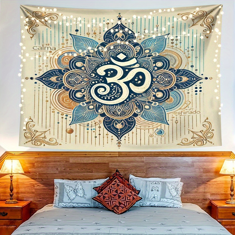 1PC Mandala And Om Symbol Prin - đánh giá và giá Home Office Backdrop