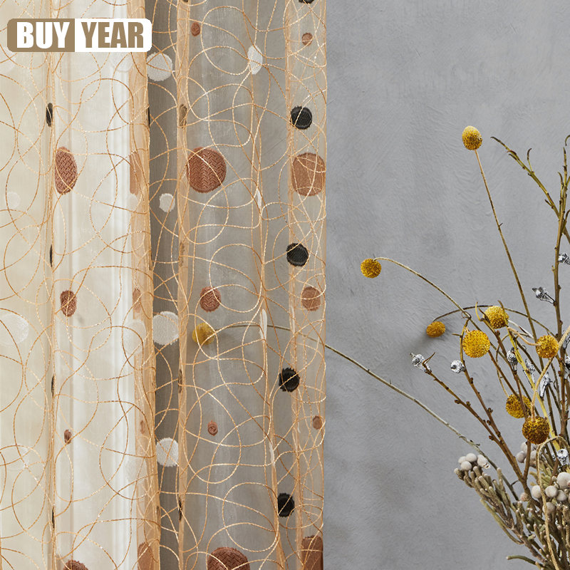 Polka Dot Jacquard Woven sheer - đánh giá và giá Home Office Buy