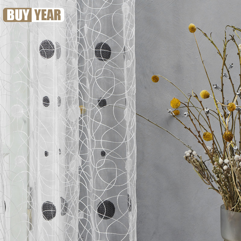 Polka Dot Jacquard Woven sheer - đánh giá và giá Home Office Buy