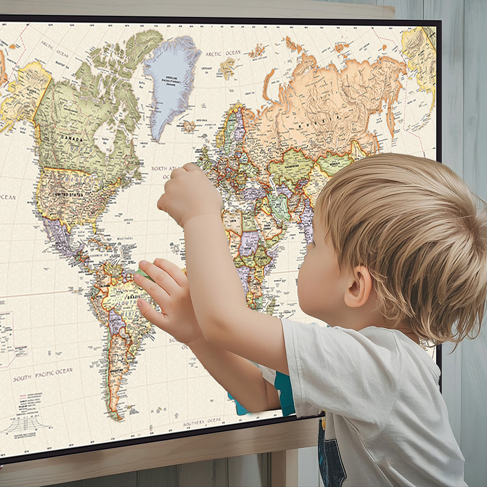 Vintage Hanging Poster World M - đánh giá và giá English Home Office